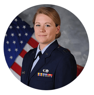 Portrait of Capt. Trisha Dach (Ret), U.S. Air Force